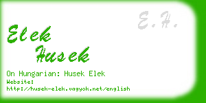 elek husek business card